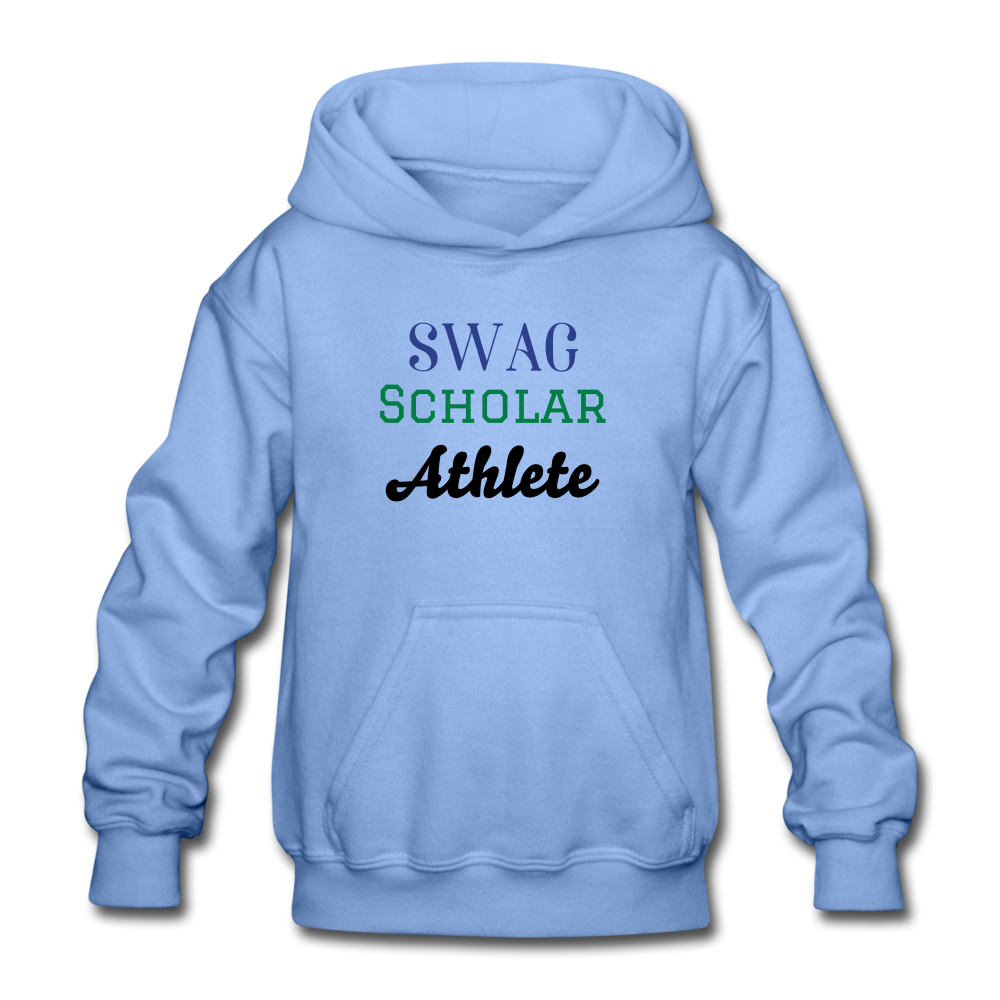 Triple Threat: Youth Hoodie - carolina blue