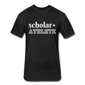 Open image in slideshow, Scholar + Athlete Adult Sized T-Shirt - black
