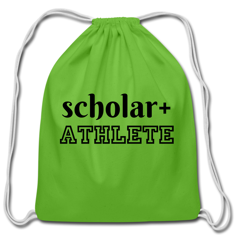 Scholar Athlete Cotton Drawstring Bag - clover