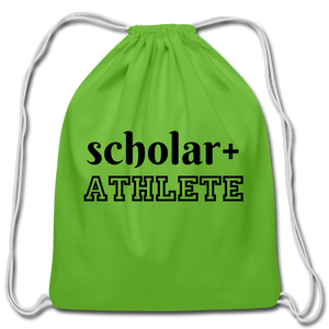 Open image in slideshow, Scholar Athlete Cotton Drawstring Bag - clover
